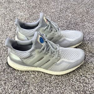 Mens Adidas NASA x UltraBoost DNA ‘Halo Silver’ Sneakers ART FX7972